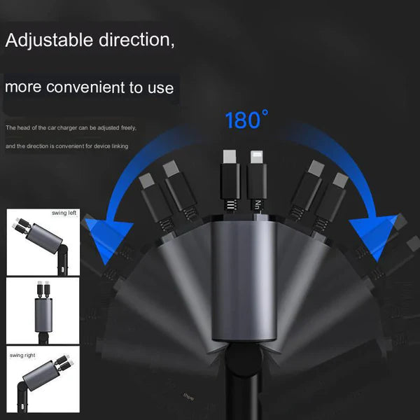 |4 في 1 شاحن قابل للسحب4 in 4 in1 Retractable Charger