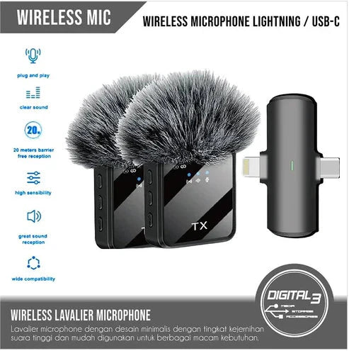 ميكروفون لافالير لاسلكي|Wireless Lavalier Microphone